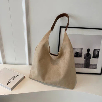 Slouchy Faux Suede Shoulder Bag