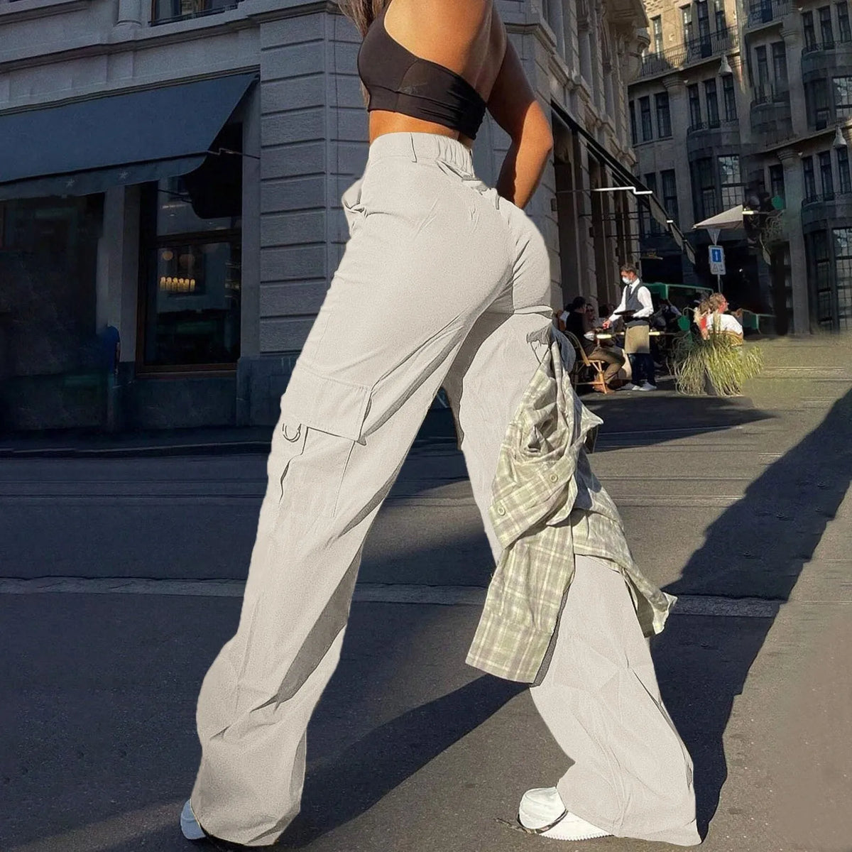 High-Rise Street Cargo Trousers