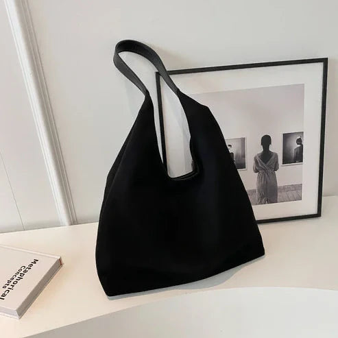Slouchy Faux Suede Shoulder Bag