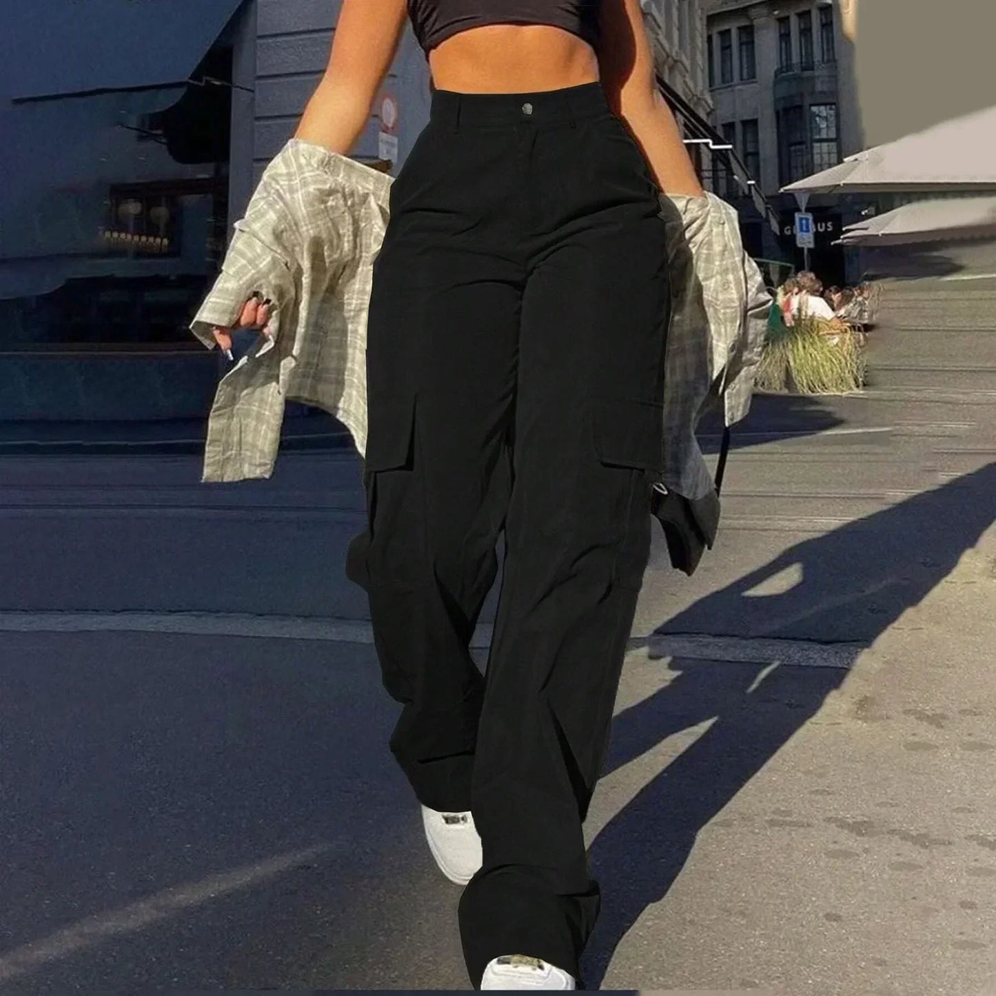 High-Rise Street Cargo Trousers