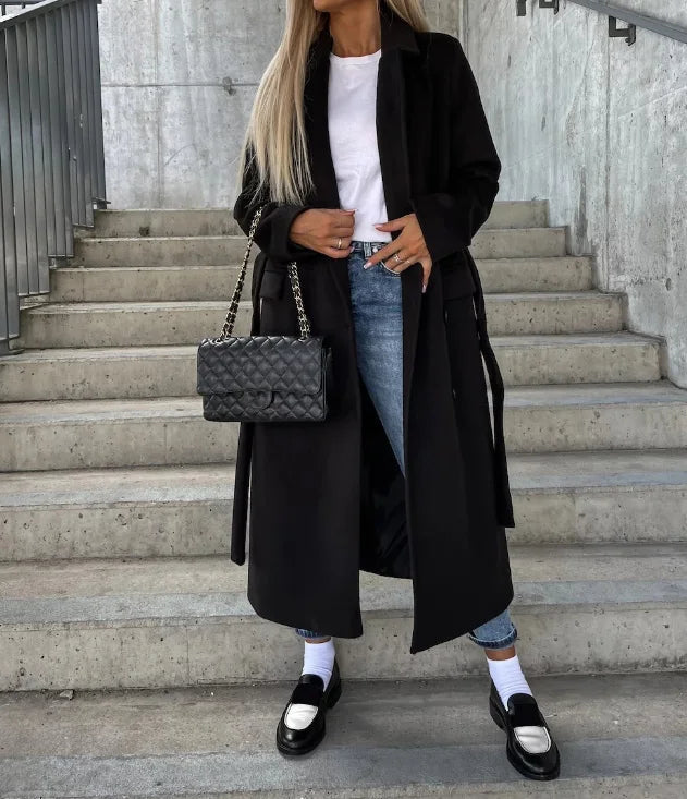 Longline Belted Trench Coat
