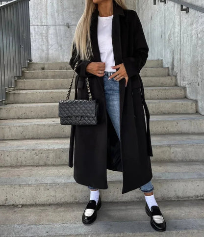 Longline Belted Trench Coat