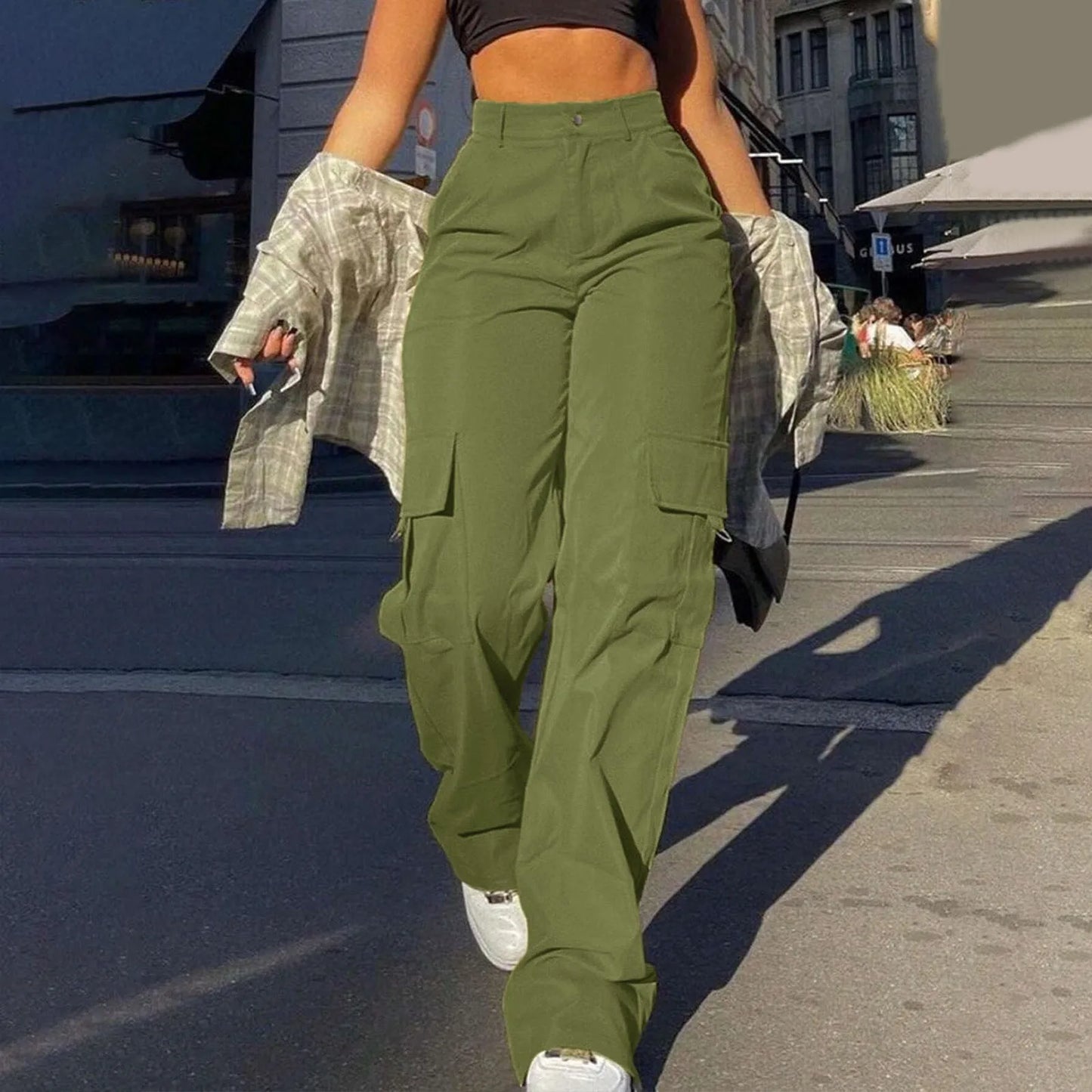 High-Rise Street Cargo Trousers
