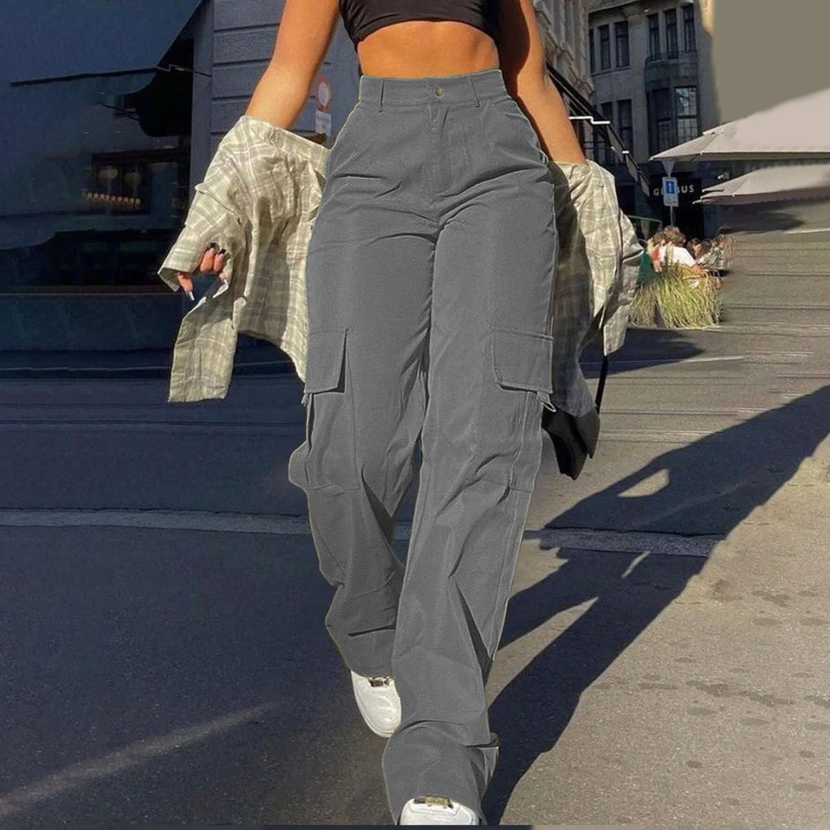 High-Rise Street Cargo Trousers