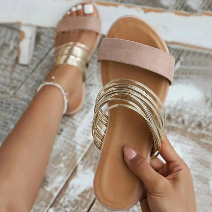 Women's Twin-Strap Open-Toe Slides