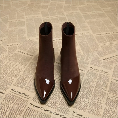 Mid-Block Heel Ankle Boots