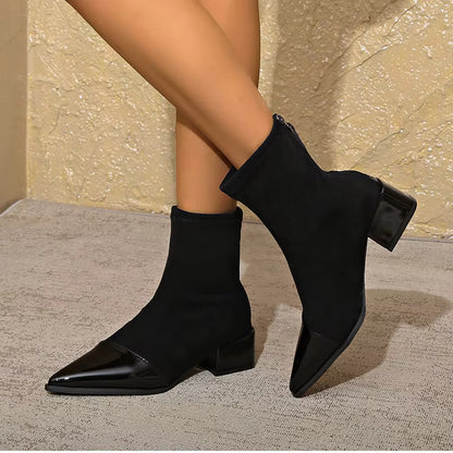 Mid-Block Heel Ankle Boots