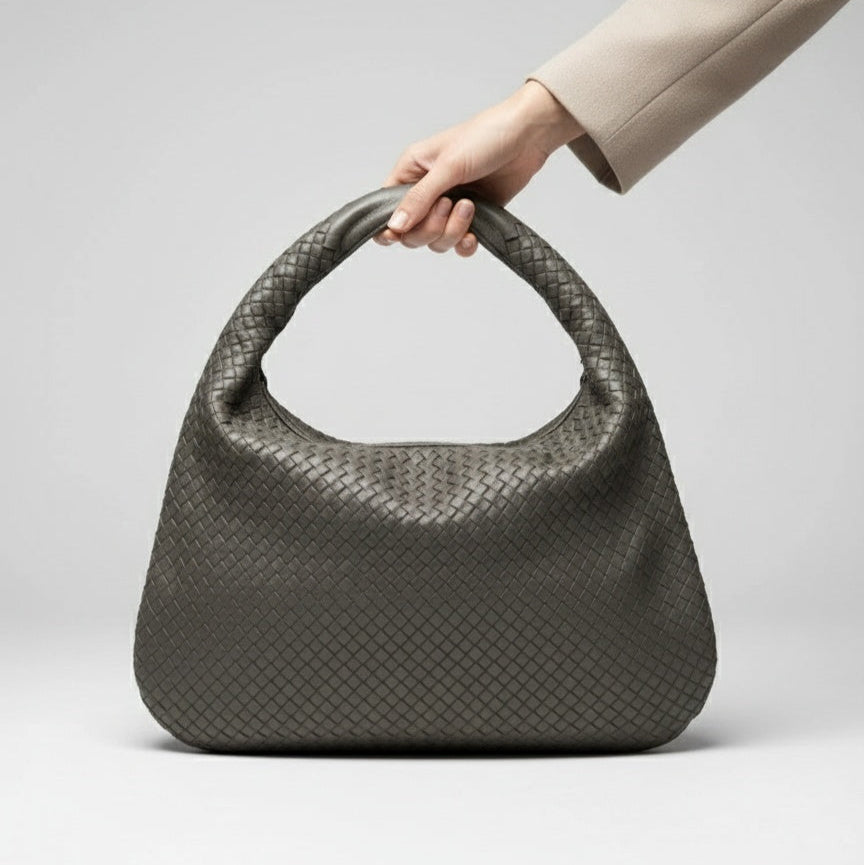 Intrecciato Woven Shoulder Tote