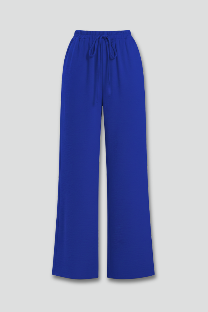 Flowing Drawstring Palazzo Pants with Pockets