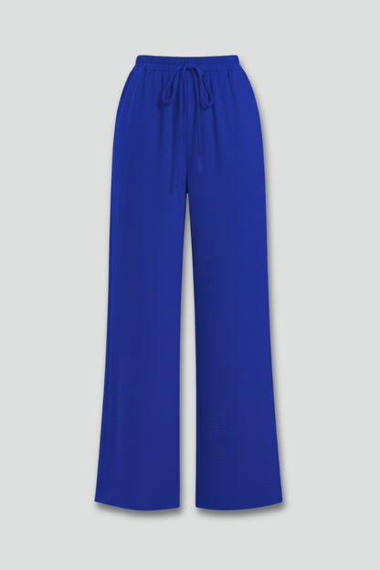 Flowing Drawstring Palazzo Pants with Pockets