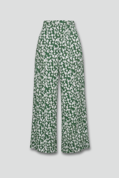 Wide-Leg Floral Palazzo Trousers
