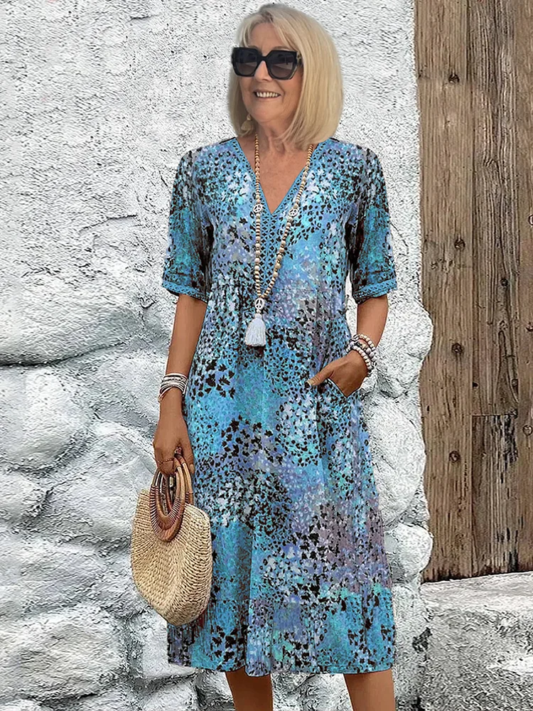 Floral Print Relaxed Slip Dress