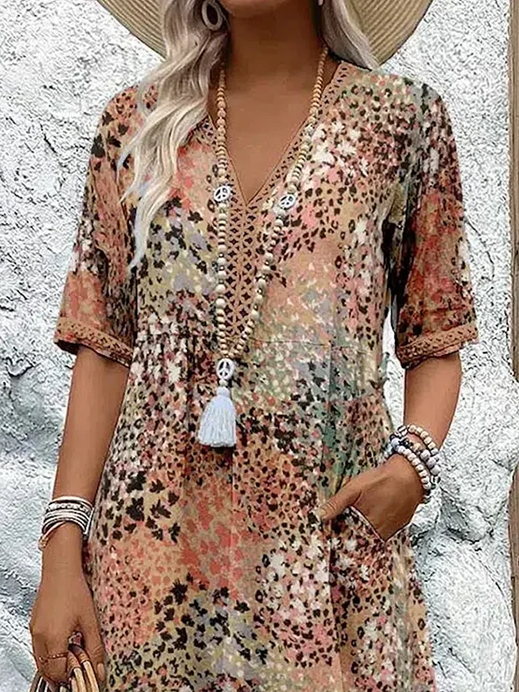 Floral Print Relaxed Slip Dress