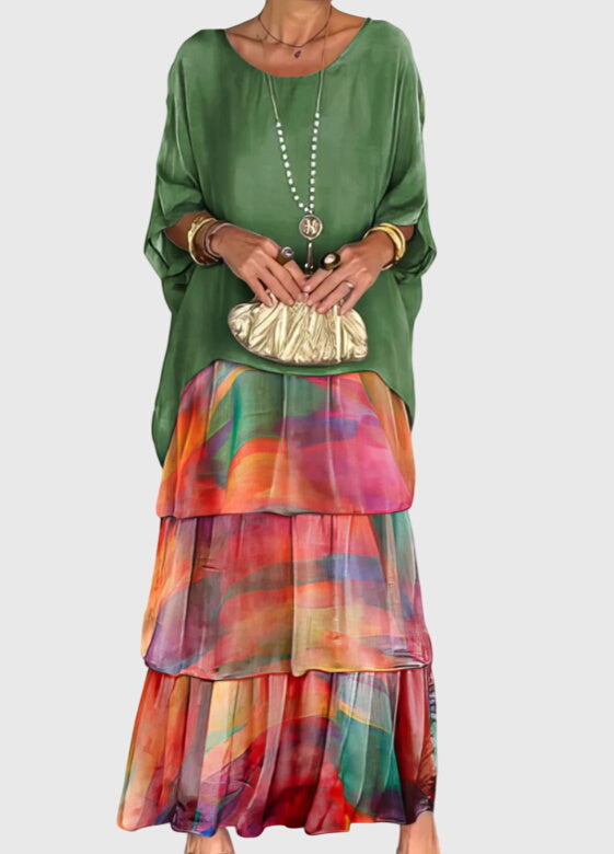 Tiered Bohemian Maxi Romper Dress