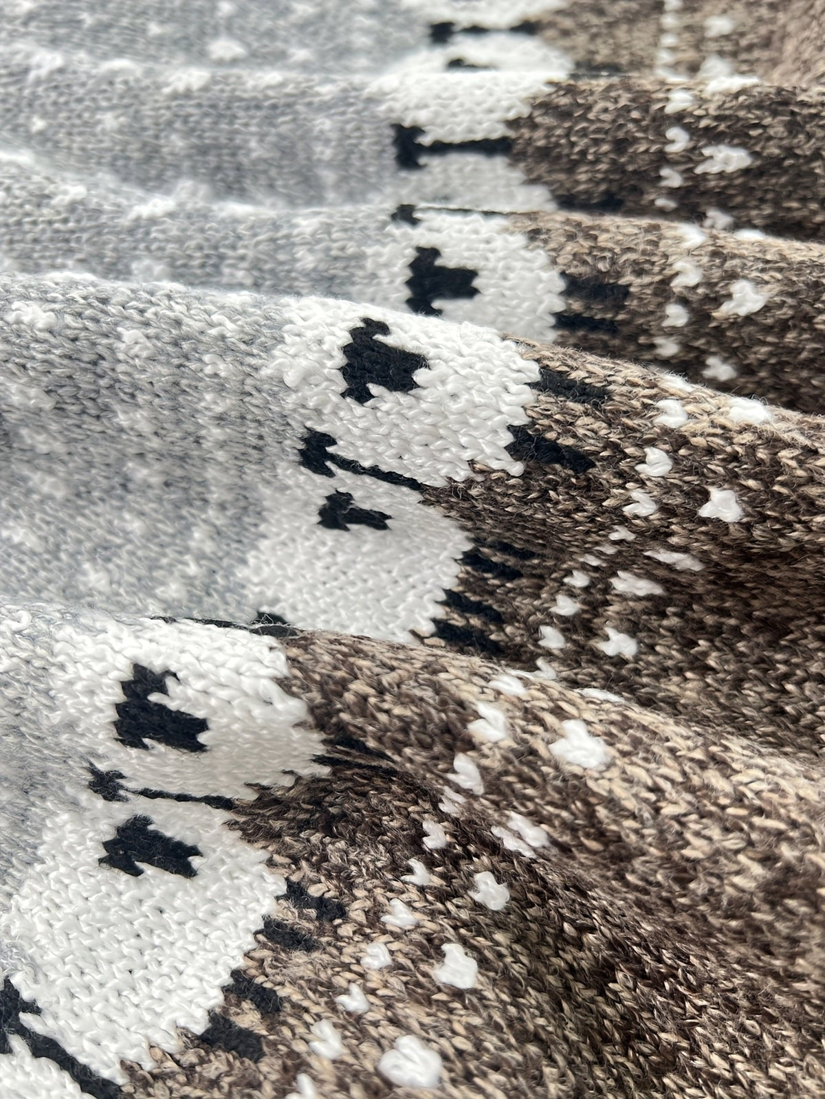 Jacquard Sheep Pattern Chunky Knit Jumper