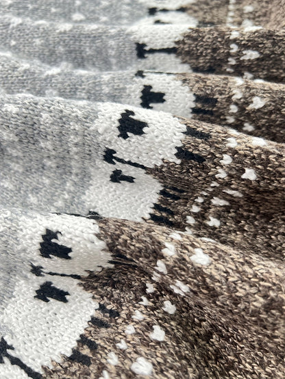 Jacquard Sheep Pattern Chunky Knit Jumper