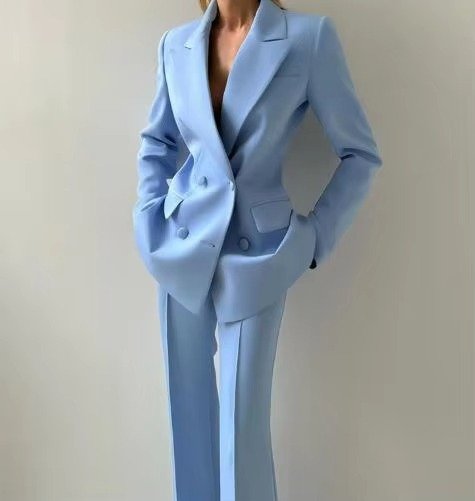 Tailored Three-Piece Blazer, Corset and Trouser Suit