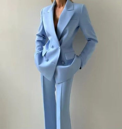 Tailored Three-Piece Blazer, Corset and Trouser Suit