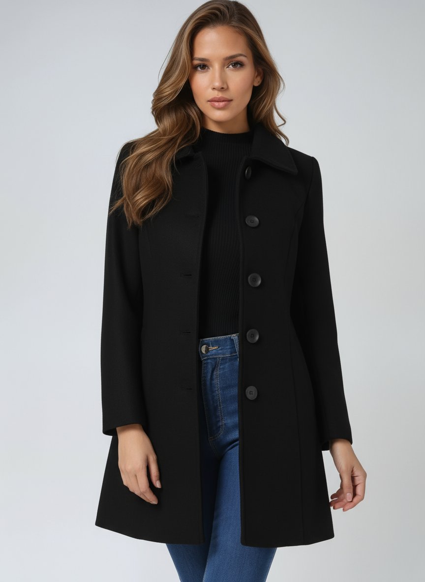 Tailored Mid-Length Single-Breasted Overcoat