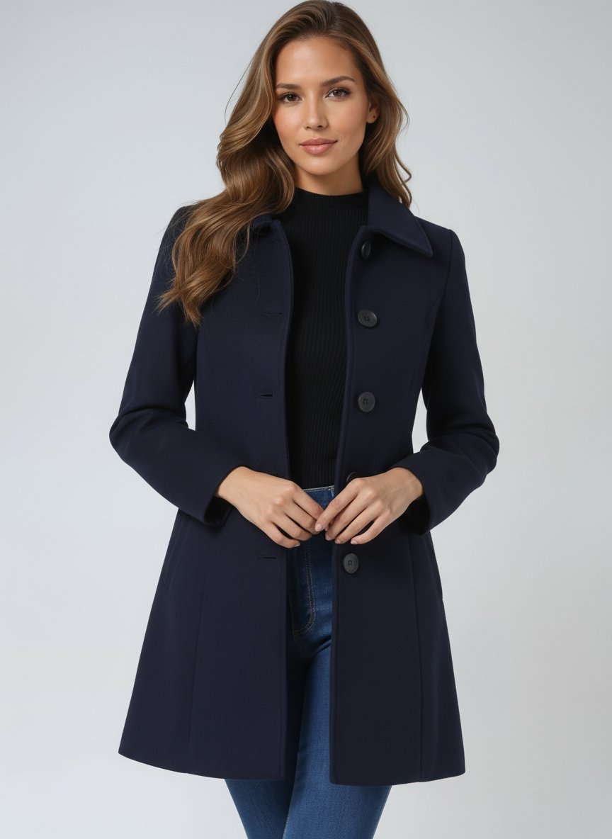 Tailored Mid-Length Single-Breasted Overcoat