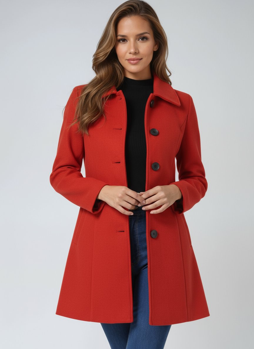 Tailored Mid-Length Single-Breasted Overcoat