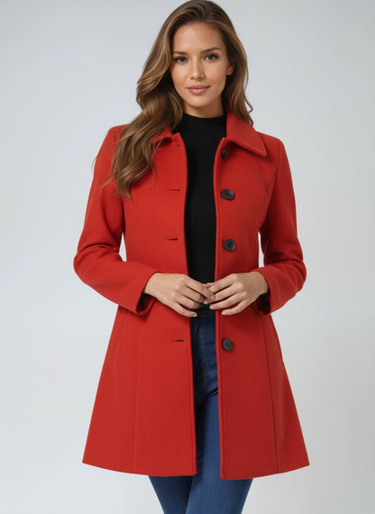 Tailored Mid-Length Single-Breasted Overcoat