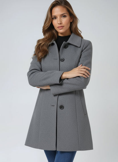 Tailored Mid-Length Single-Breasted Overcoat