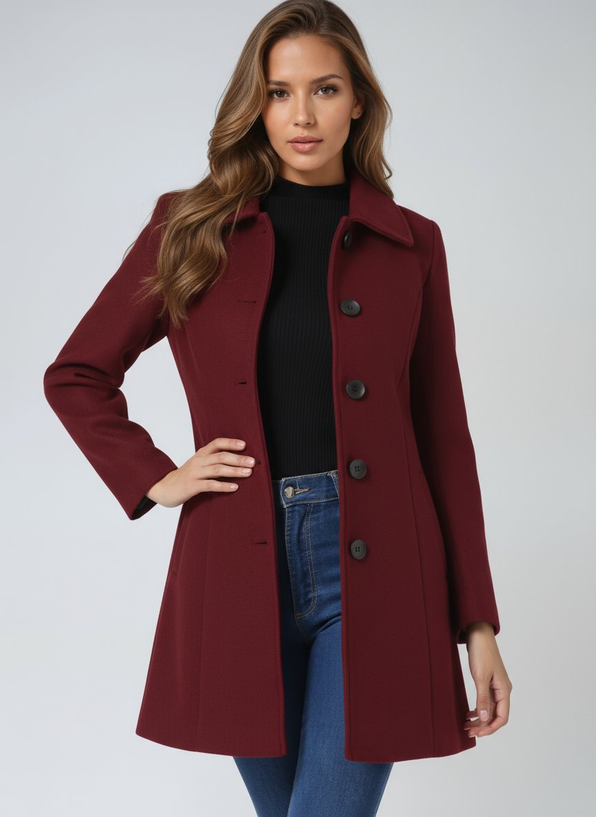 Tailored Mid-Length Single-Breasted Overcoat