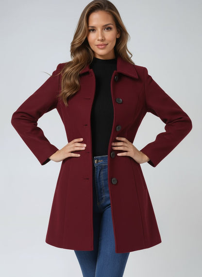 Tailored Mid-Length Single-Breasted Overcoat