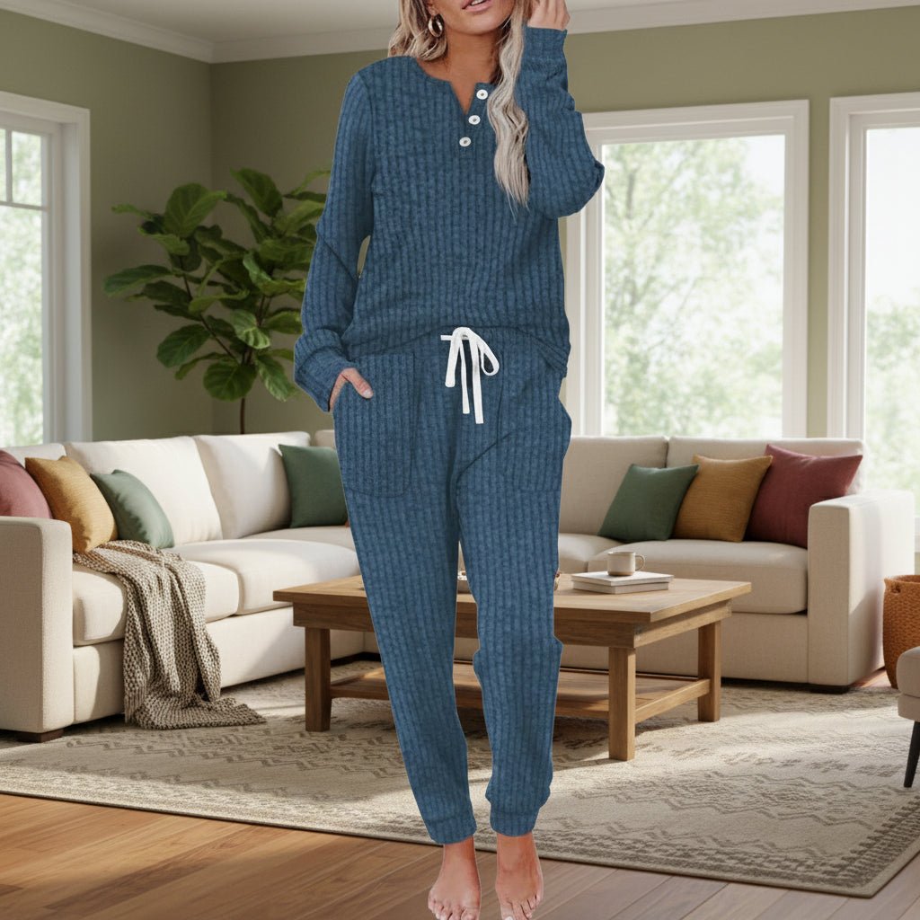 Ribbed Relaxed Loungewear Co-Ord Set