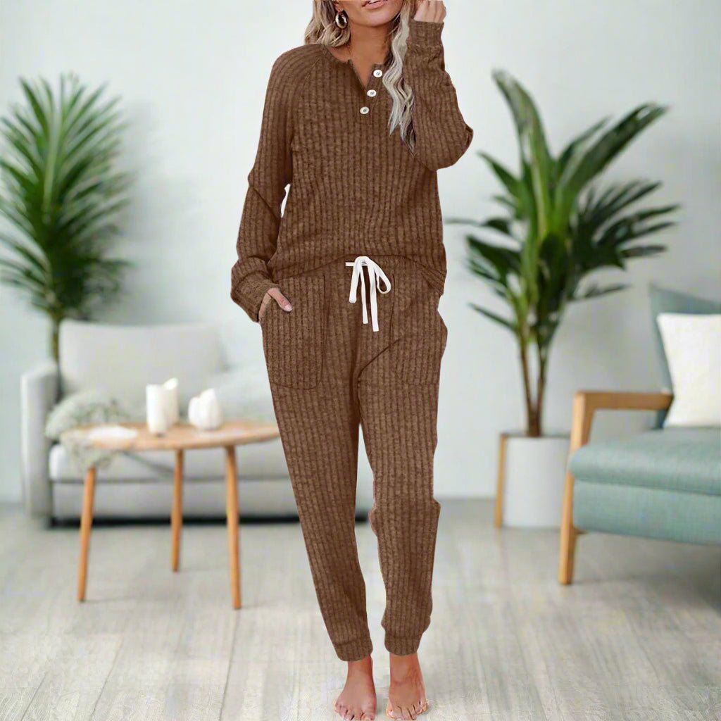Ribbed Relaxed Loungewear Co-Ord Set