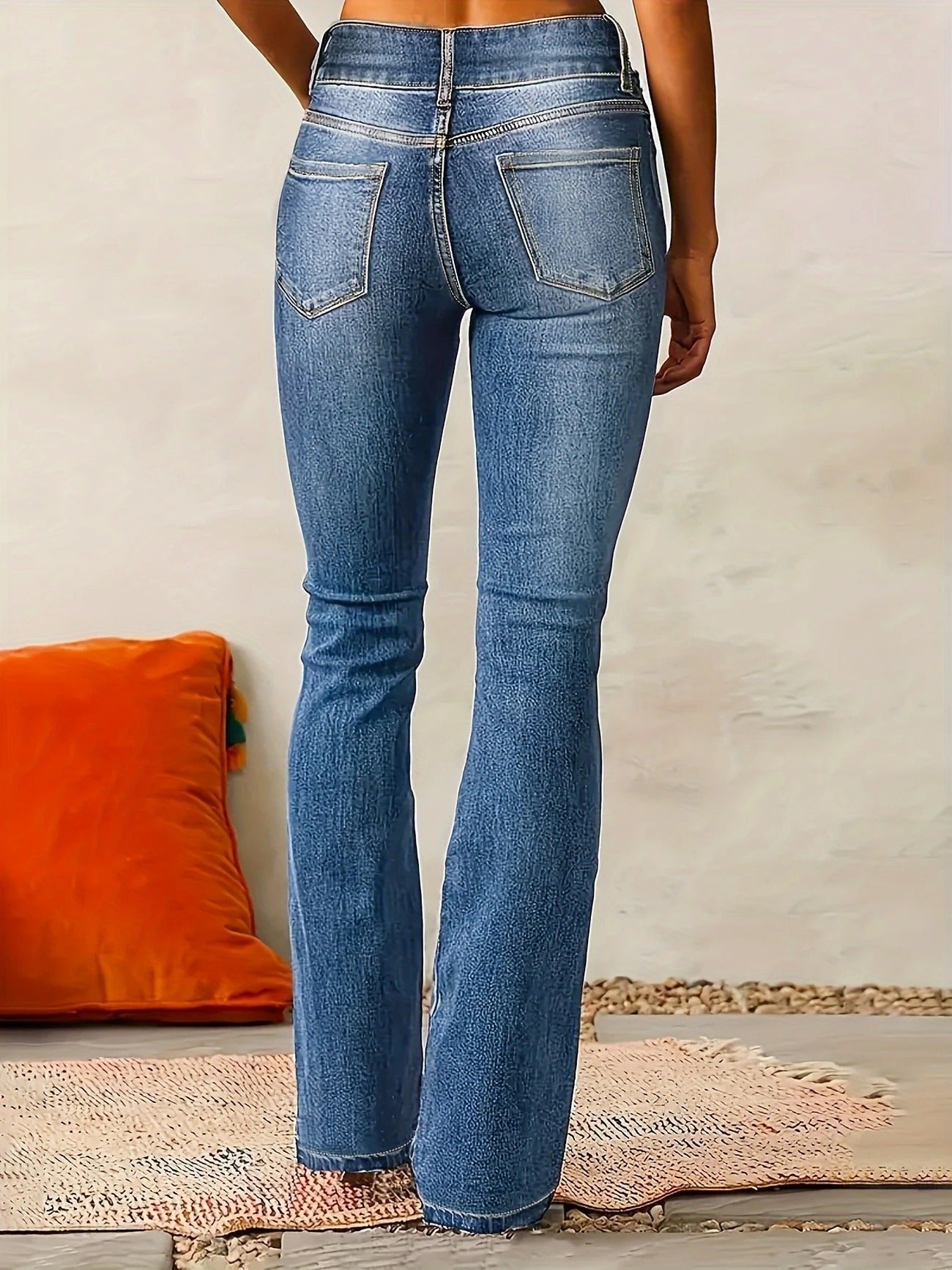 High-Rise Flared Leg Sculpting Denim Jeans
