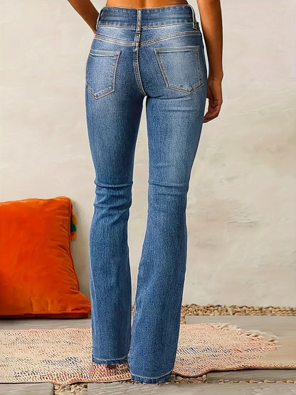 High-Rise Flared Leg Sculpting Denim Jeans