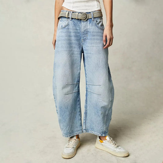 Women's High-Rise Barrel Leg Jeans