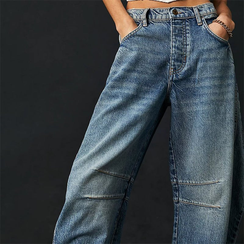 Women's High-Rise Barrel Leg Jeans