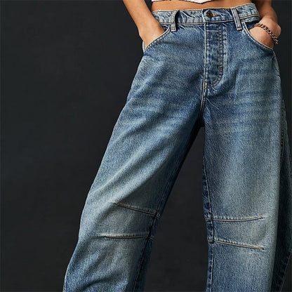 Women's High-Rise Barrel Leg Jeans