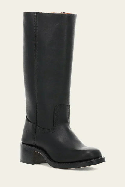 Fitted Knee-High Boots with Cleated Lug Sole