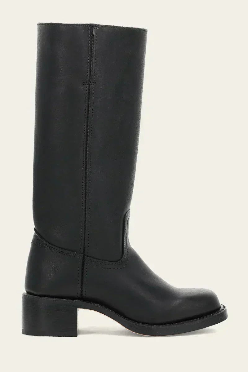 Fitted Knee-High Boots with Cleated Lug Sole