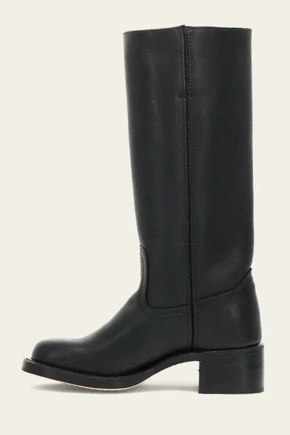 Fitted Knee-High Boots with Cleated Lug Sole