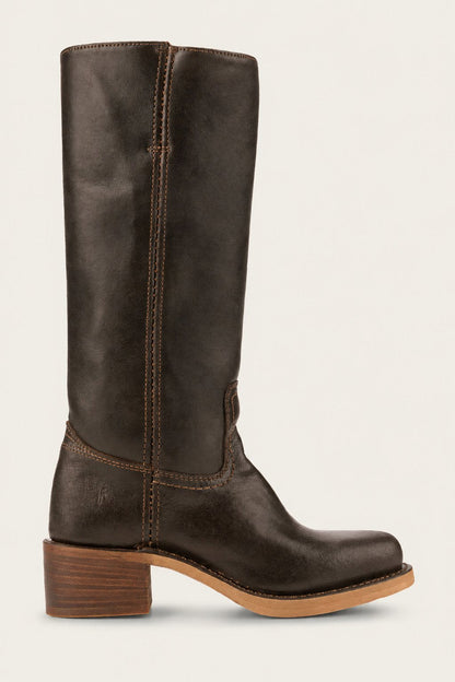 Fitted Knee-High Boots with Cleated Lug Sole
