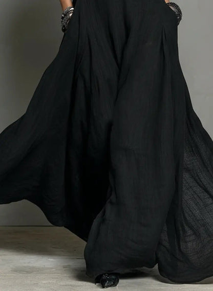 Linen Blend Halterneck Maxi Dress