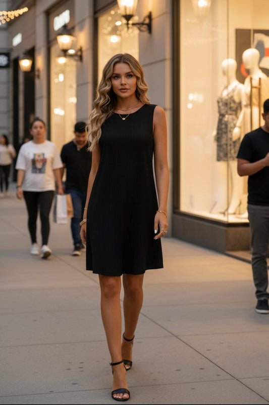 Sleeveless Relaxed A-Line Swing Dress