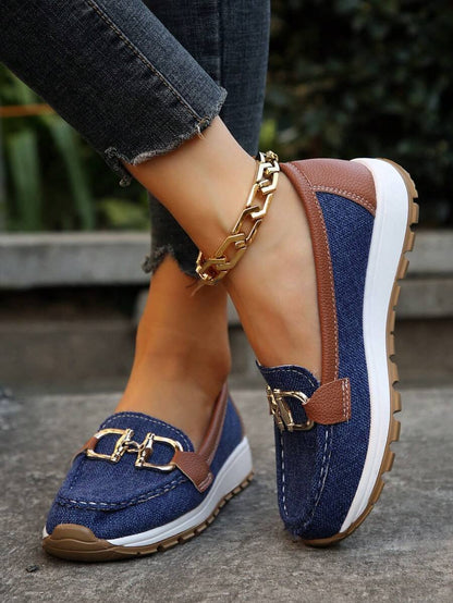 Cushioned Buckle Loafers with Non-Slip Sole