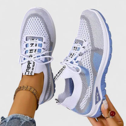 Supportive Mesh Lace-Up Walking Trainers