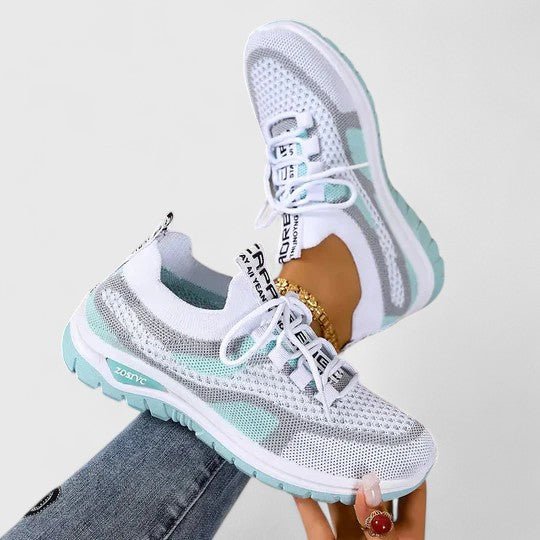 Supportive Mesh Lace-Up Walking Trainers