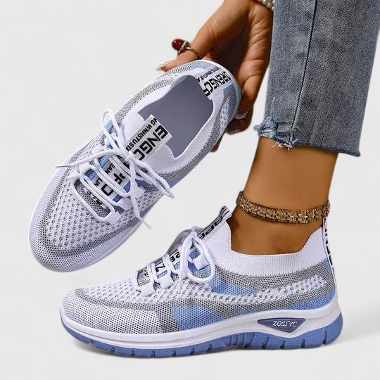 Supportive Mesh Lace-Up Walking Trainers
