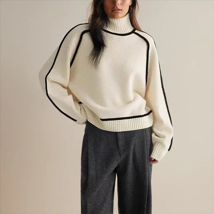 Relaxed Colour-Block Raglan Knit Jumper