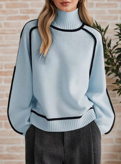 Relaxed Colour-Block Raglan Knit Jumper