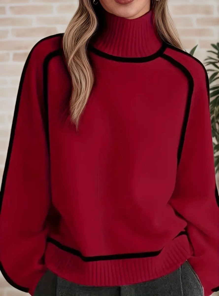 Relaxed Colour-Block Raglan Knit Jumper