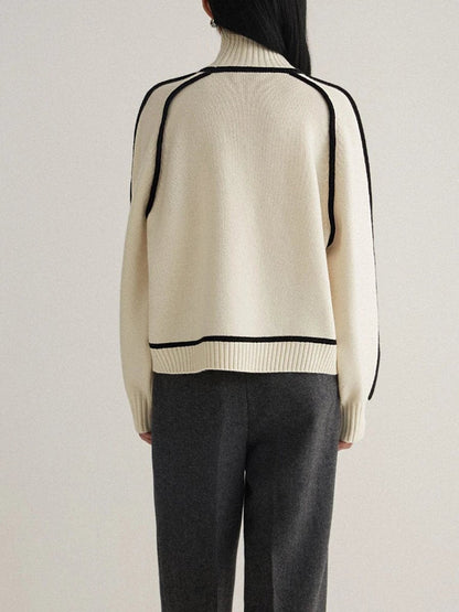 Relaxed Colour-Block Raglan Knit Jumper